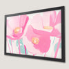 Pink Floral Art Poster - Romantic Botanical Wall Decor