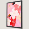 Pink Floral Burst Art Poster - Spring Botanical Wall Decor