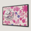 Pink Floral Disco Abstract Canvas Print Wall Art