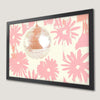Pink Floral Disco Art Poster - Retro Aesthetic Wall Decor