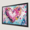 Pink Heart Abstract Art Poster - Modern Wall Decor