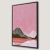 Pink Mountain Landscape Canvas Print Framed Wall Art