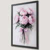 Pink Peony Bouquet Art Poster - Elegant Floral Wall Decor