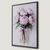 Pink Peony Bouquet Framed Canvas Print Artwork