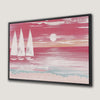 Pink Sailboat at Sunset Canvas Print Nautical Artwork