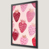 Pink Strawberry Art Poster for Kitchen - Summer Vibes Decor