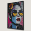 Pop Art Woman in Sunglasses Canvas Print Modern Wall Art