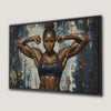 Powerful Female Athlete Motivational Canvas Print Art