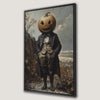 Pumpkin Head Gentleman Halloween Canvas Print Wall Art