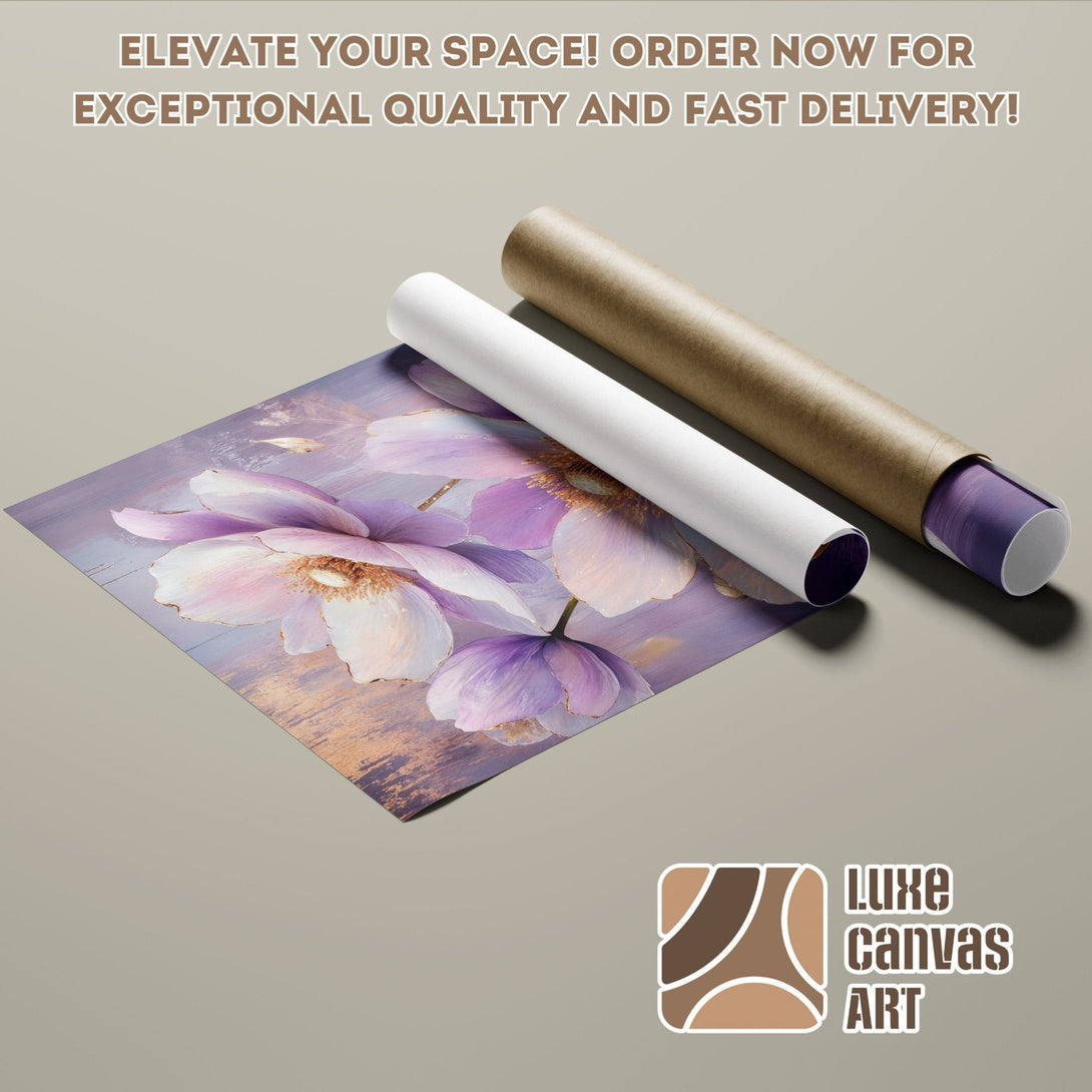 Floral Poster Roll in pastel colors, perfect for home decor. Order now!