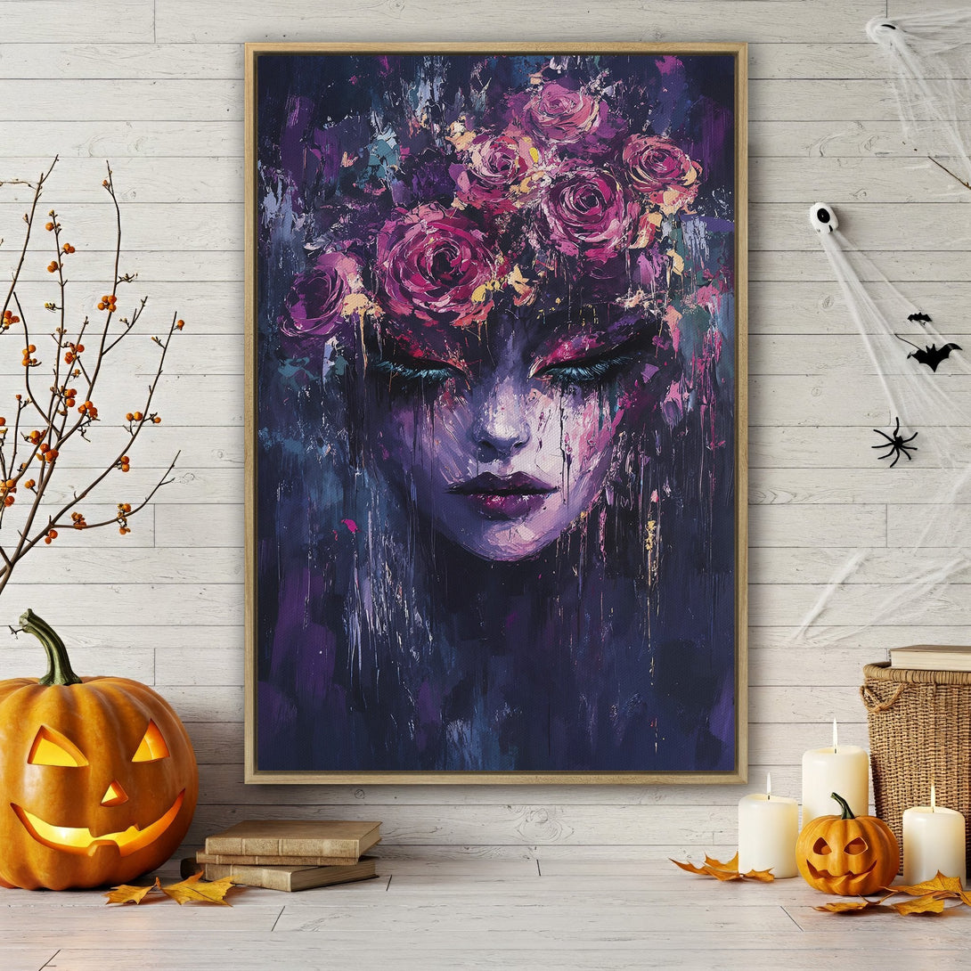 Framed Wall Art: Knight in shining armor painting, dramatic style, warm gold and dark tones. Perfect for medieval decor. Add a touch of history to your space!
