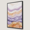 Purple Orange Swirl Canvas Print with Minimalist Charm