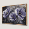Purple Wildflowers Abstract Canvas Print with Framed Floral Art