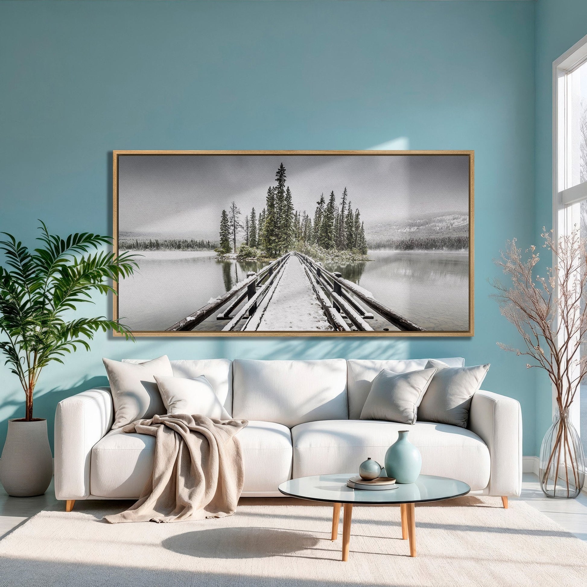 Pyramid Island Jasper National Park Canvas Print Landscape