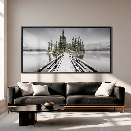 Pyramid Island Jasper National Park Canvas Print Landscape