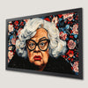 Quirky Grandma Art Poster | Retro Floral Wall Decor