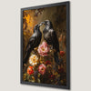 Raven and Floral Art Poster - Gothic Vintage Wall Decor