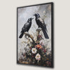 Ravens on Branch Canvas Print Dark Botanical Art