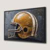 Realistic Vintage American Football Helmet Canvas Print Art
