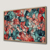 Red and Blue Geometric Mosaic Canvas Print Art