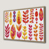 Red and Yellow Floral Art Canvas Print for Bohemian Decor