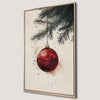Red Christmas Ornament Canvas Print for Festive Wall Decor