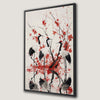 Red Crowned Cranes and Cherry Blossom Canvas Print