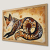 Red Fox Bohemian Art Poster for Modern Home Decor