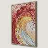 Red Golden Wave Coastal Canvas Print for Living Room
