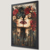 Red Rose and Stylish Women Art Poster - Gothic Floral Decor