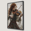 Redheaded Violinist in Creative Flow Canvas Print