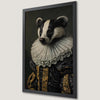 Regal Badger Portrait Art Poster - Vintage Charm for Your Walls