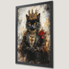 Regal Black Cat Art Poster - Victorian Portrait for Wall Decor