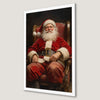 Resting Santa Art Poster - Festive Christmas Wall Decor