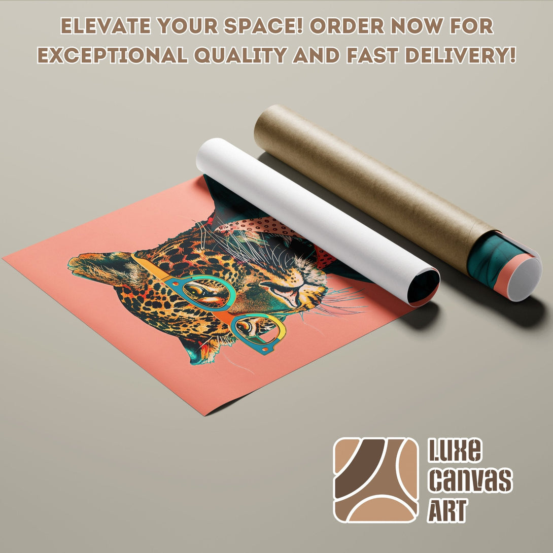 Leopard Poster Roll art, vibrant colors, modern style. Shop now for exceptional quality and fast delivery!