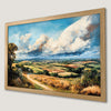 Rolling Hills and Cloudy Sky Art Poster - Rustic Landscape Decor