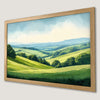 Rolling Hills Landscape Art Poster - Rustic Countryside Decor