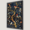 Romantic Bird and Floral Tree of Life Art Poster for Home Decor