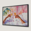 Romantic Celebration Art Pink Canvas Print for Couples