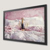 Romantic Champagne & Pink Bedding Scene Art Poster for Bedroom Decor