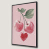 Romantic Cherry Art Canvas Print for Girls Room