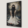 Romantic Flower Woman Canvas Print for Bedroom Decor