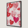 Romantic Heart Framed Canvas Print for Girly Decor