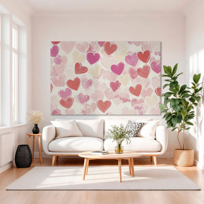 Romantic Heart Framed Canvas Print for Valentine's Day