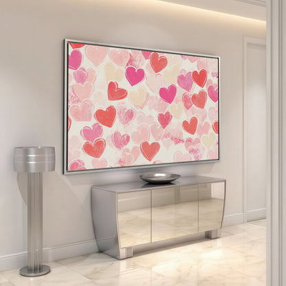 Romantic Heart Framed Canvas Print for Valentine's Day