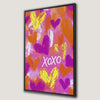 Romantic Hearts Xoxo Love Canvas Print Vibrant Decor