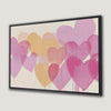 Romantic Pastel Heart Painting Framed Canvas Print