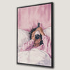 Romantic Pink and Champagne Female Portrait Canvas Print