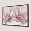 Romantic Pink Art Framed Canvas Print for Living Room
