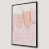 Romantic Pink Champagne Canvas Print for Elegant Decor